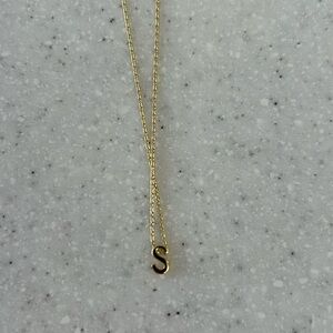 18” Gold S Letter Necklace